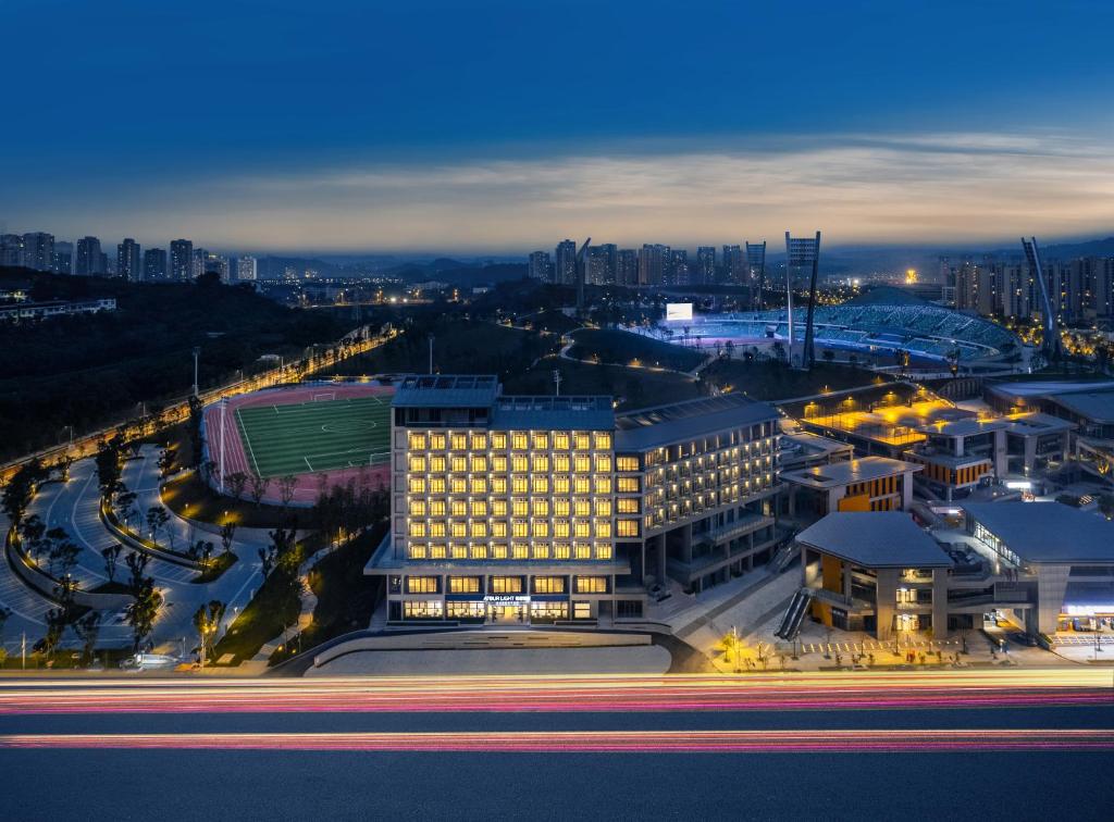 Nespecifikovaný výhled na destinaci Hechuan nebo výhled na město při pohledu z hotelu