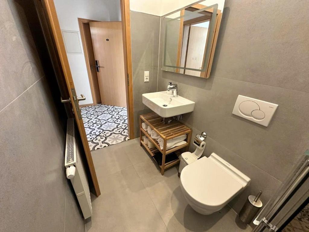 Koupelna v ubytování Gästehaus LINH