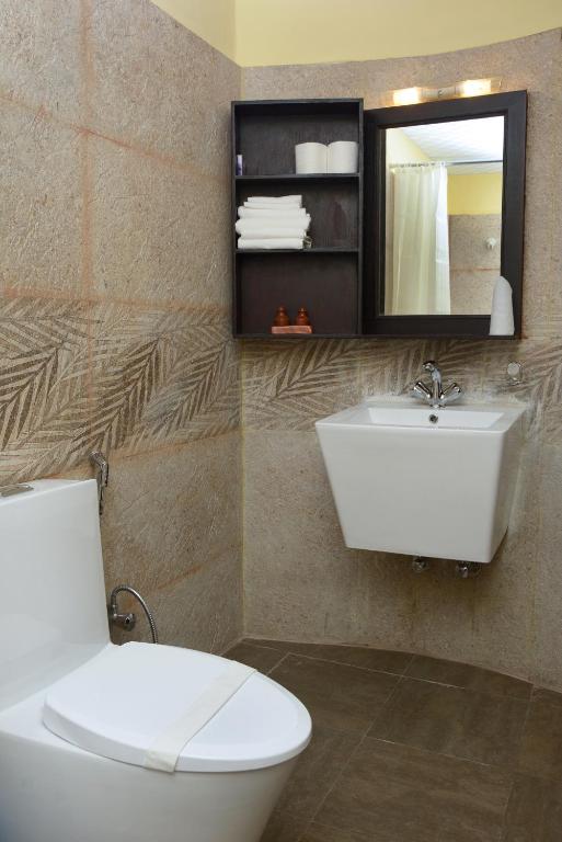 Koupelna v ubytování Kasthamandap Boutique Hotel