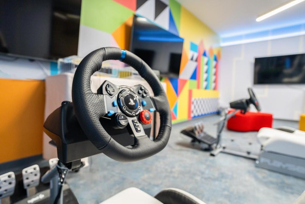 a steering wheel sitting on top of a room at Amadria Park Grand Hotel 4 Opatijska Cvijeta in Opatija