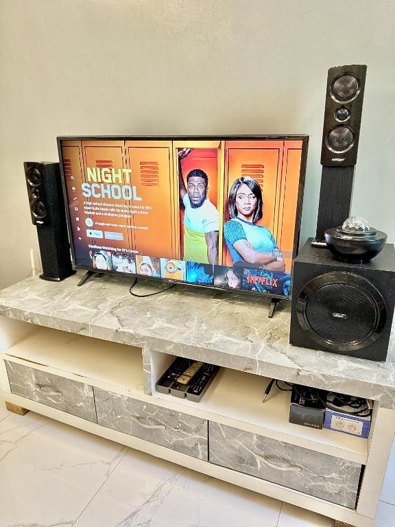 TV a/nebo společenská místnost v ubytování IV’s Condo w/ Netflix, Wifi & Karaoke