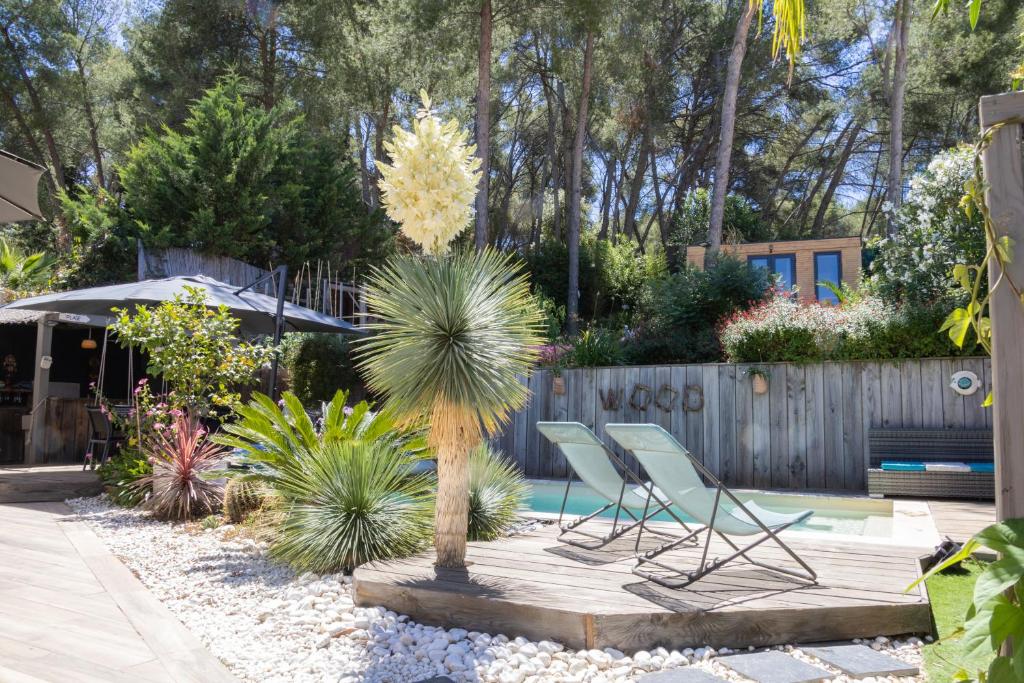 Photo de la galerie de l'établissement Charmant studio Lodge climatisé avec jardin et Vue sur le Pic Saint Loup, à Jacou