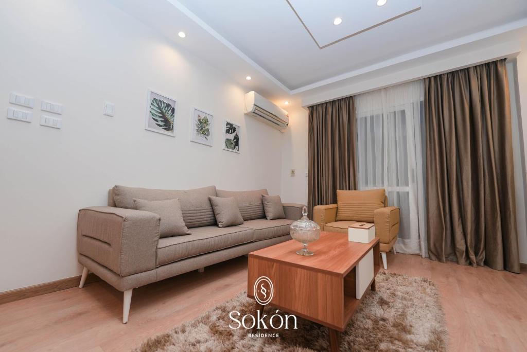 Posezení v ubytování Sokón Residence ,Cairo ,New Cairo,Madinaty,B6,U02
