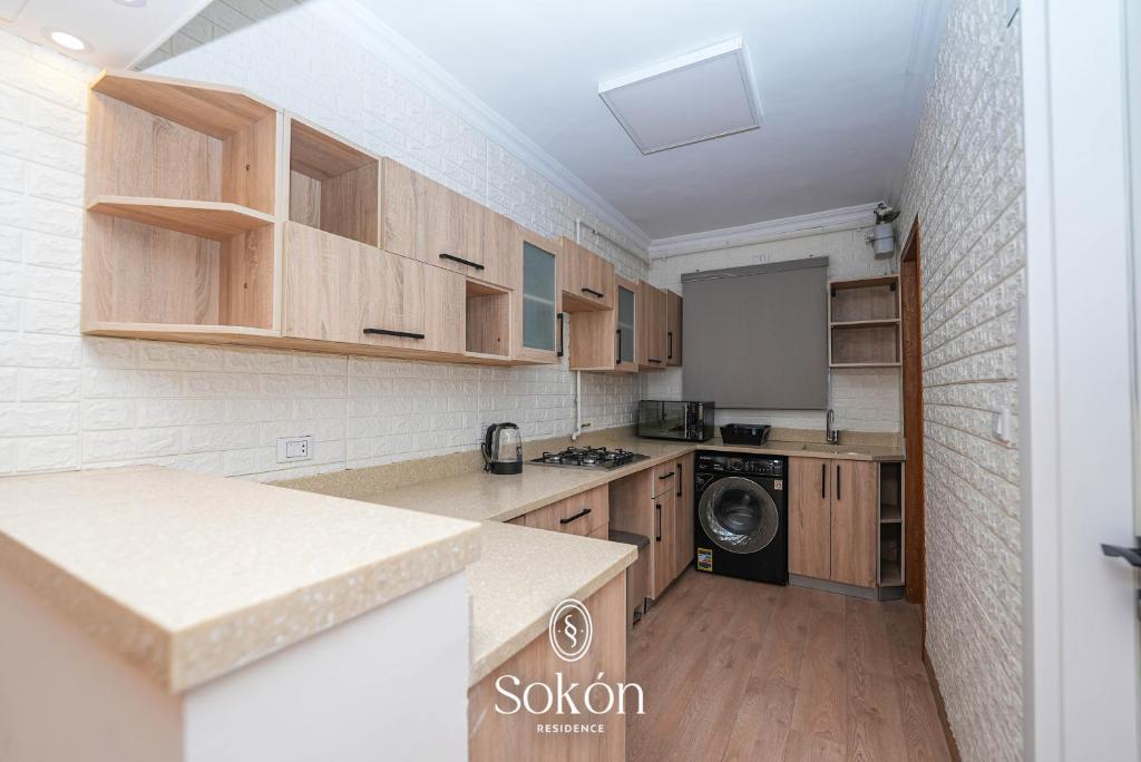 Kuchyň nebo kuchyňský kout v ubytování Sokón Residence ,Cairo ,New Cairo,Madinaty,B6,U02