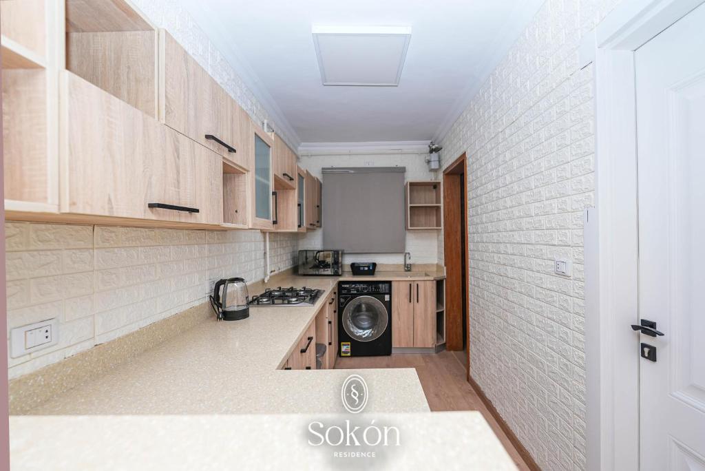 Kuchyň nebo kuchyňský kout v ubytování Sokón Residence ,Cairo ,New Cairo,Madinaty,B6,U02