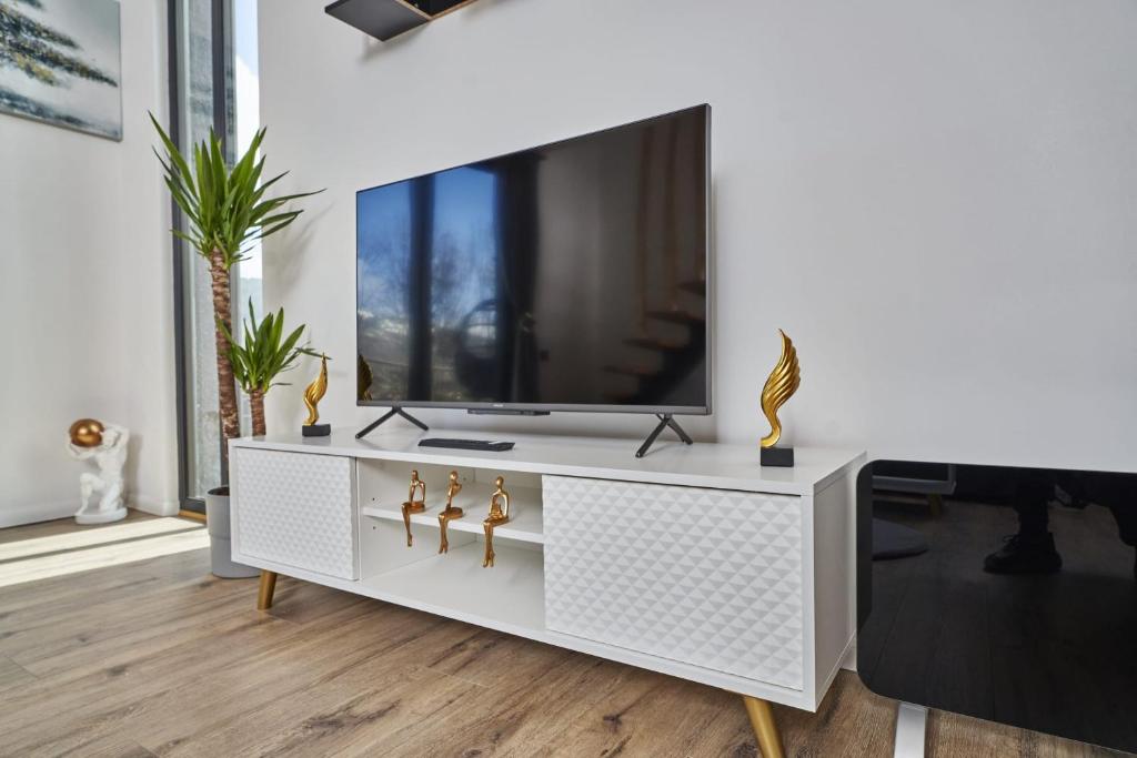 TV a/nebo společenská místnost v ubytování Blissful Resort - Valea Doftanei