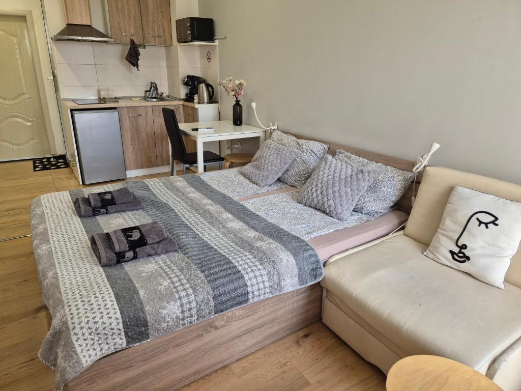 Kuchyň nebo kuchyňský kout v ubytování Benita Inn apartments