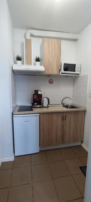 Kuchyň nebo kuchyňský kout v ubytování Benita Inn apartments