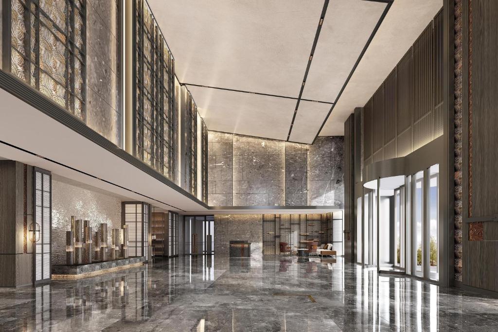 常州常州经开区福朋喜来登酒店的建筑物大厅效果图