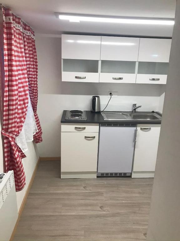 Kuchyň nebo kuchyňský kout v ubytování Studio In Alps By Apartments Capricorn