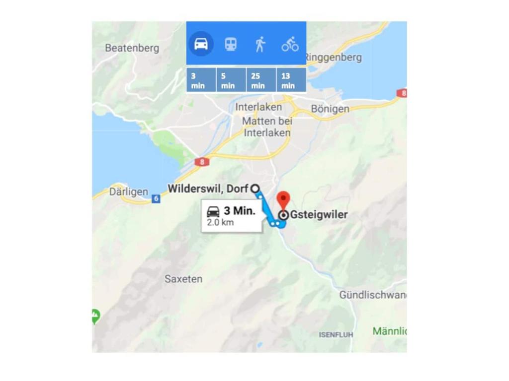 a map of the hike to machu picchu at Vintage Apartment By Apartments Capricorn in Gsteigwiler