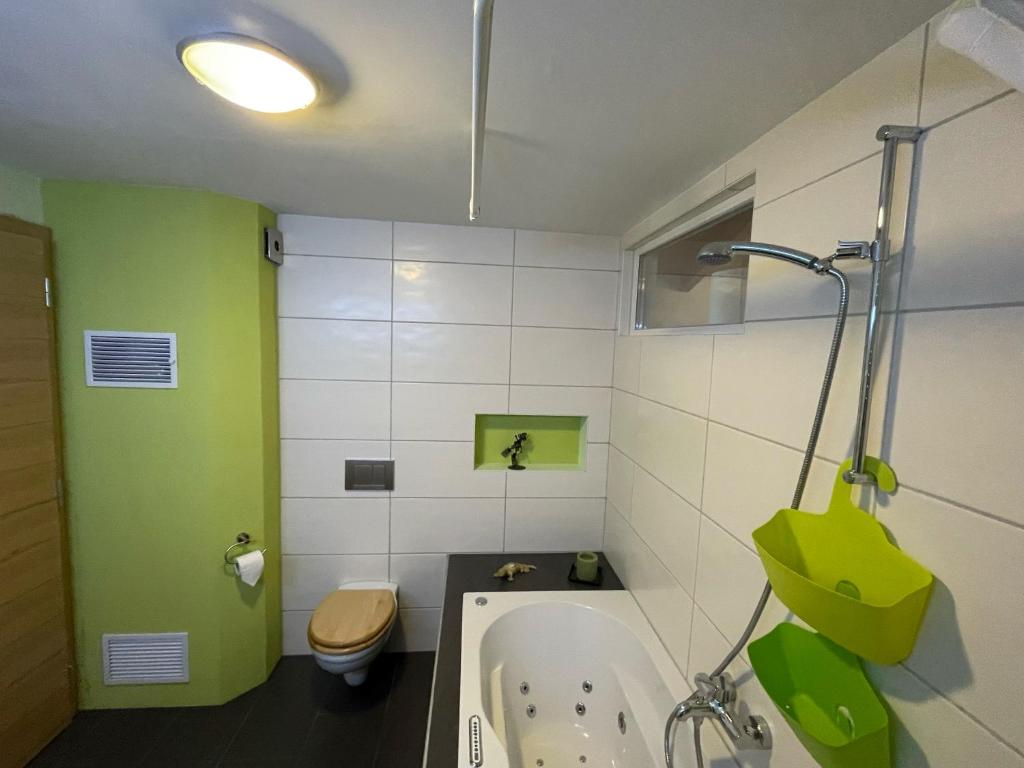 Koupelna v ubytování Cresta Loft in Saas-Grund