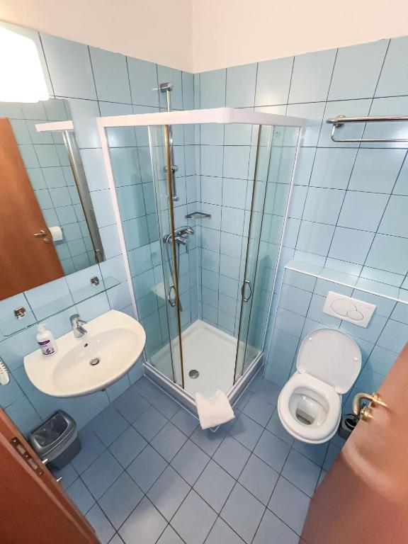 Koupelna v ubytování Hostel Sveta Ana
