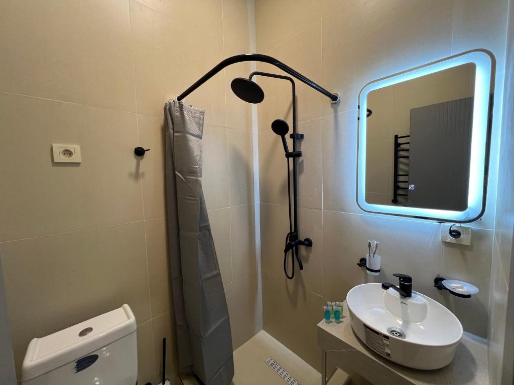Koupelna v ubytování Seva Apart-Hotel Komitas