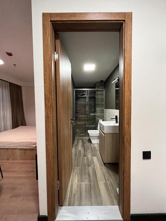 Koupelna v ubytování Walk to Ski Lift-1BR-Studio-Balcony-Parking