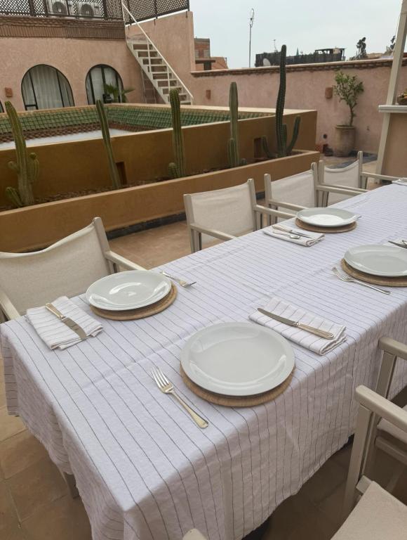 Balkón nebo terasa v ubytování Riad Le Sable Vert