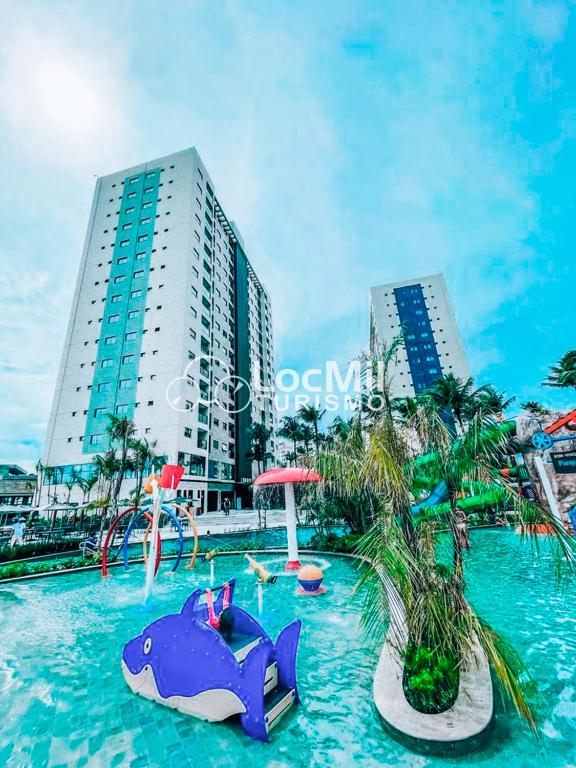Bazén v ubytování Apartamento em Resort - Premium nebo v jeho okolí