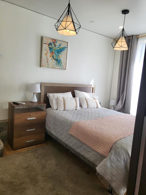 Letto o letti in una camera di Hostal Uruz
