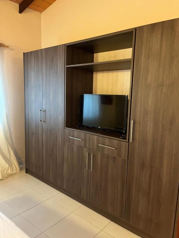 Televiisor ja/või meelelahutuskeskus majutusasutuses Mandala Apartments