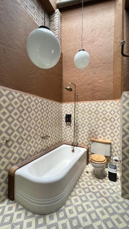 Koupelna v ubytování Hotel Dios