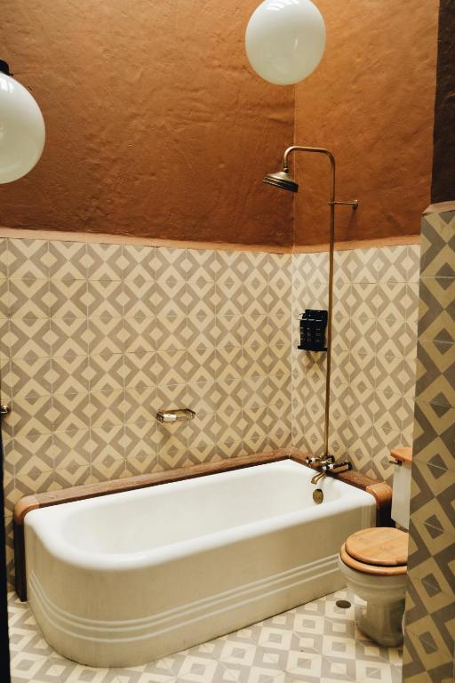 Koupelna v ubytování Hotel Dios