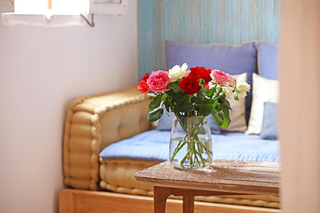 Postel nebo postele na pokoji v ubytování Riad Villa Garance