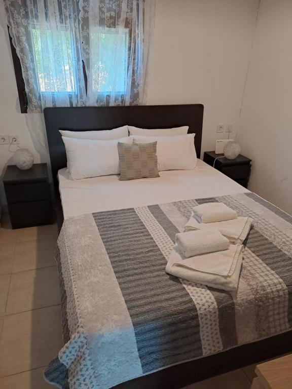 Postel nebo postele na pokoji v ubytování Seaside Villa Hatzi