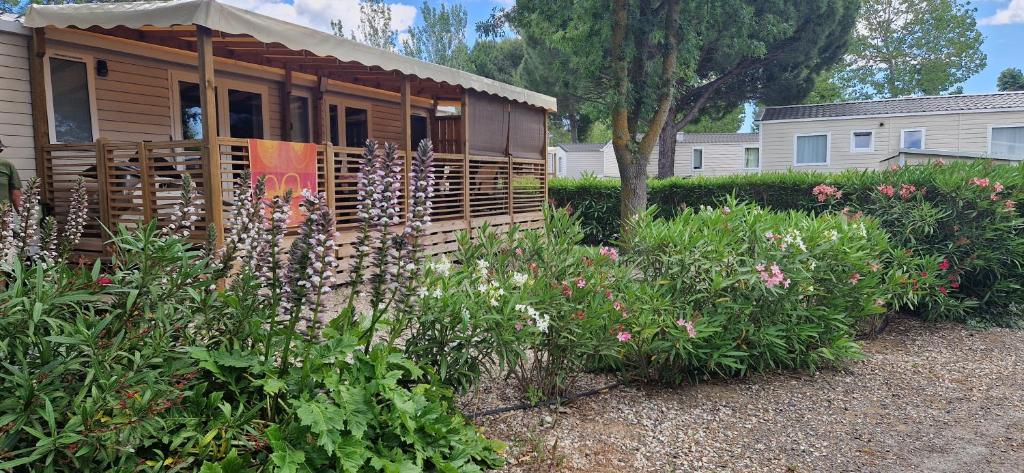 Zahrada ubytování Mobilhome 6P Camping la Carabasse Vias