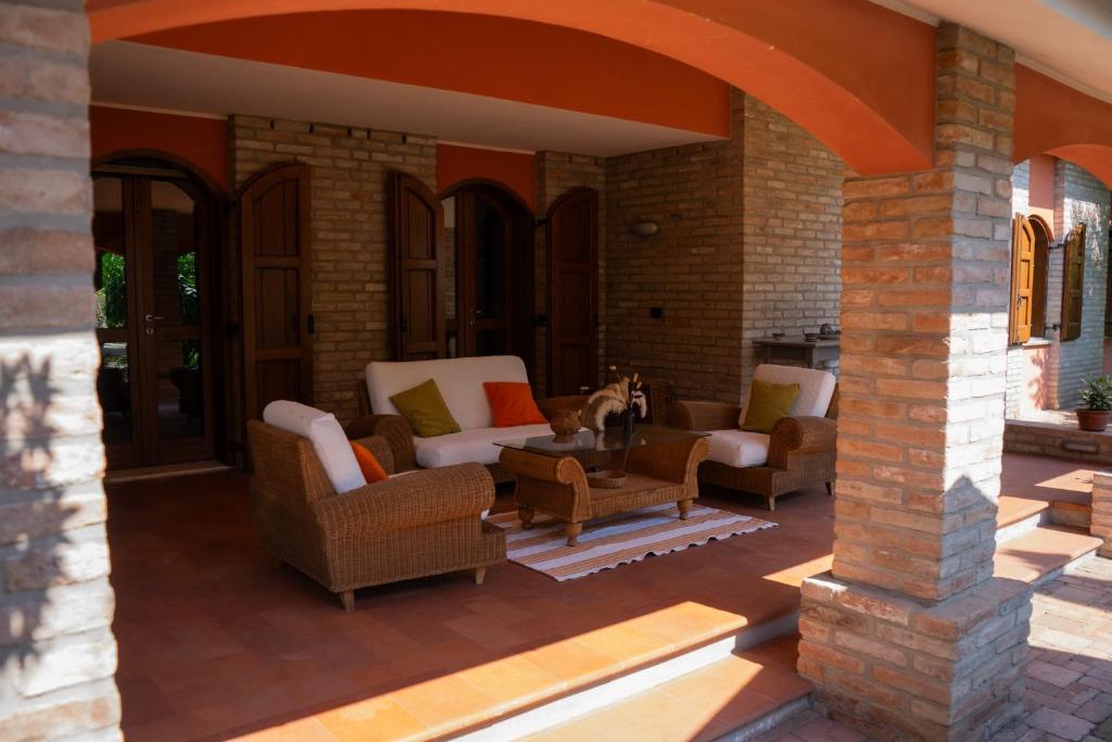 Posezení v ubytování B&B Villa Argiolas
