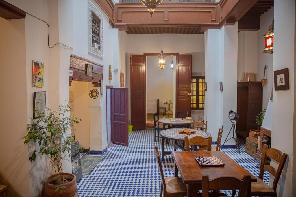 Posezení v ubytování Riad Fes Dar