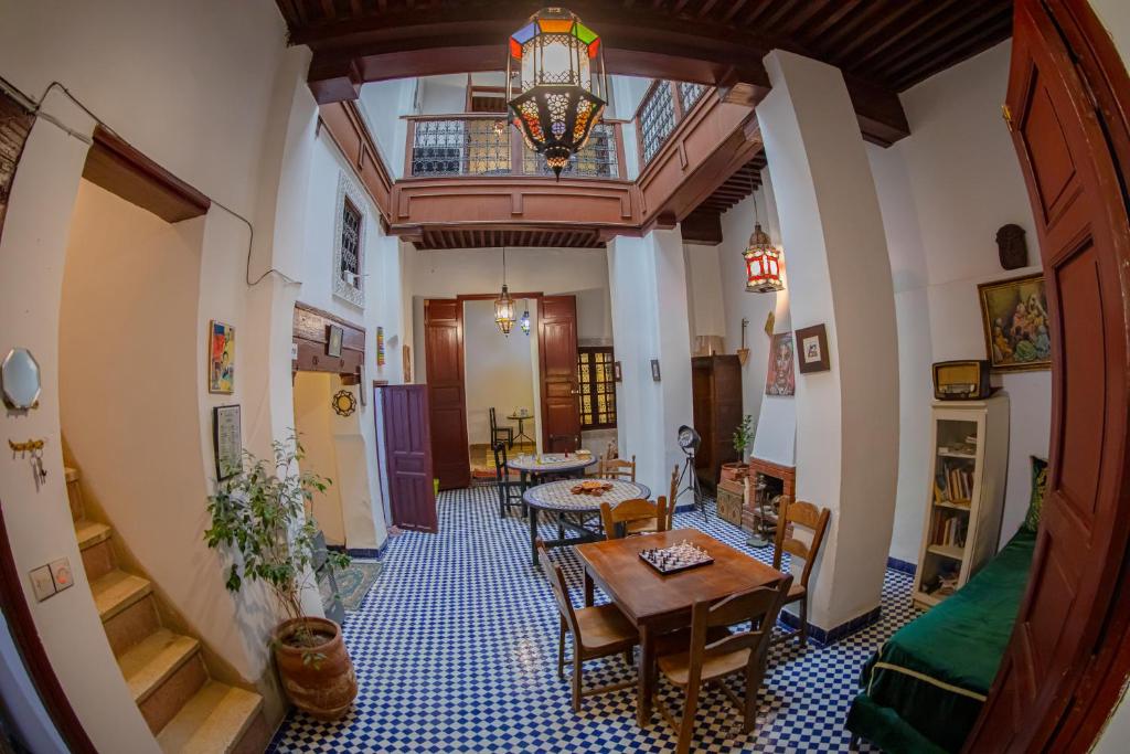 Posezení v ubytování Riad Fes Dar