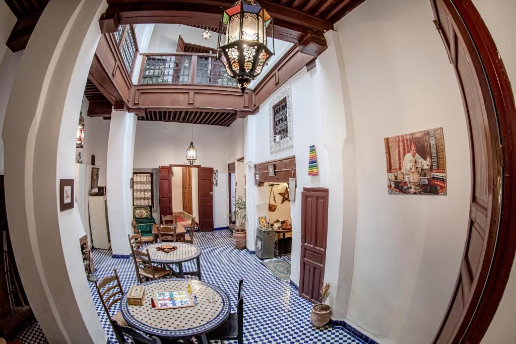 Posezení v ubytování Riad Fes Dar