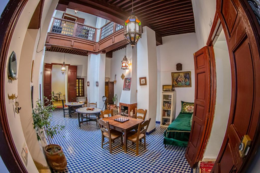 Posezení v ubytování Riad Fes Dar