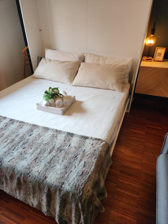 Postel nebo postele na pokoji v ubytování Gaia Suites - A due passi dal centro - Parcheggio privato