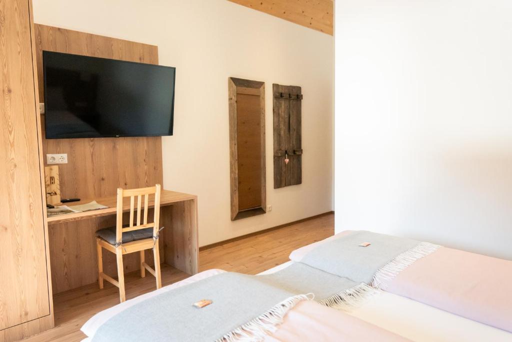 Sjónvarps- og/eða afþreyingartæki á Nagelehof Apartment Bendelstein