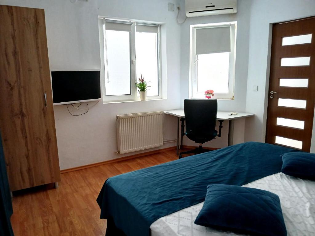 Postel nebo postele na pokoji v ubytování Center Walk Studios