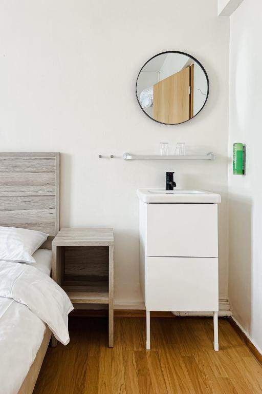 Postel nebo postele na pokoji v ubytování Hotel Jökull