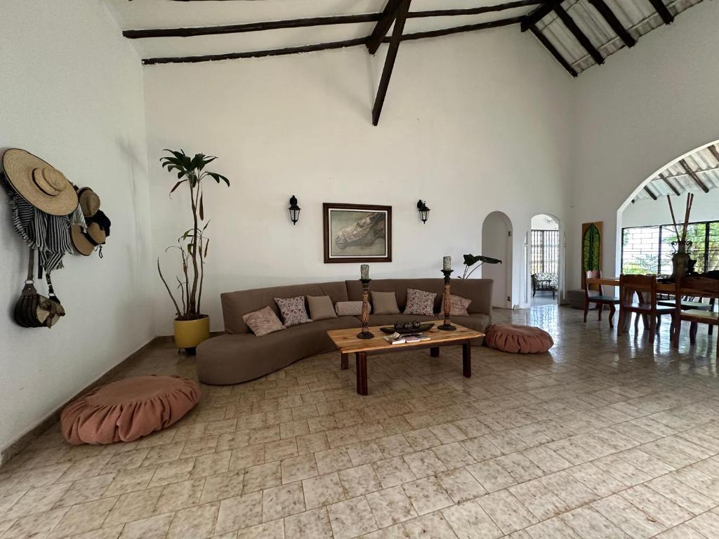 Χώρος καθιστικού στο Habitacion Jacuzzi The View