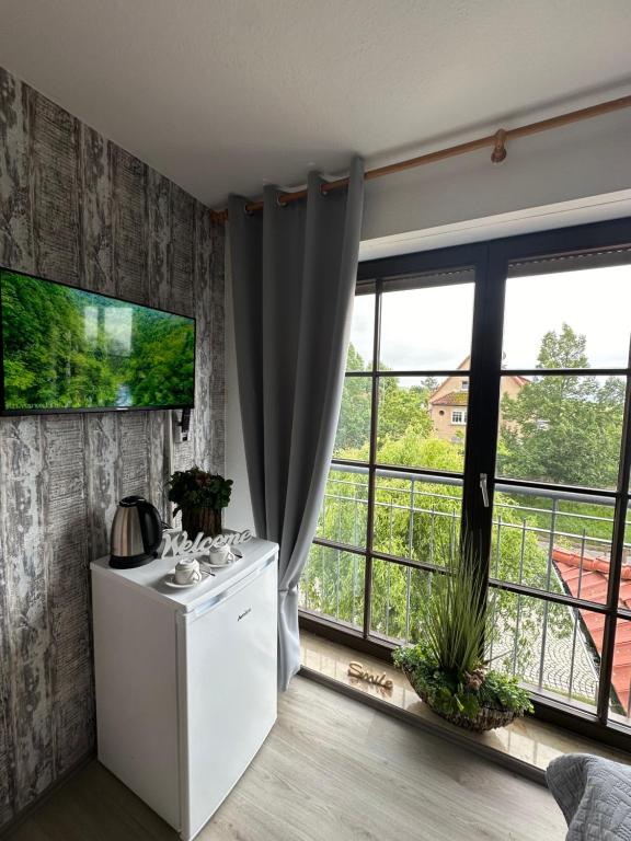 Kuchyň nebo kuchyňský kout v ubytování Pension und Monteurzimmer mit Küche und Waschmaschine