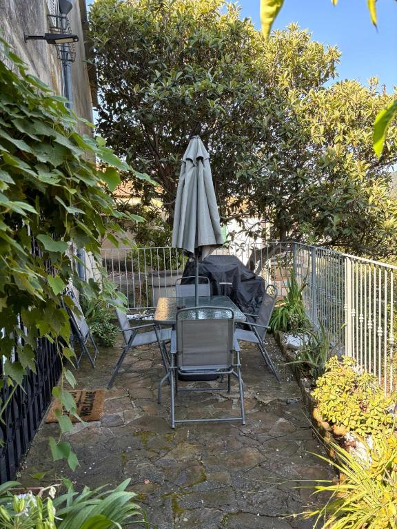 A garden outside Casa Relax, un uliveto sul mare.