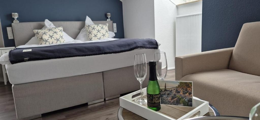 Postel nebo postele na pokoji v ubytování Hotel Restaurant Ostsee-Anker