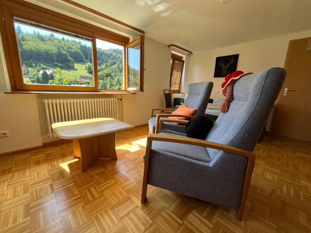 Posezení v ubytování Steiert Panorama Apartments Todtnau
