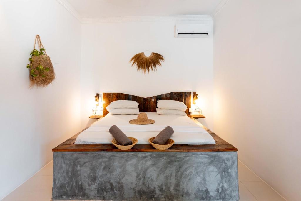 Postel nebo postele na pokoji v ubytování Maisha Matamu Beach Hotel Paje