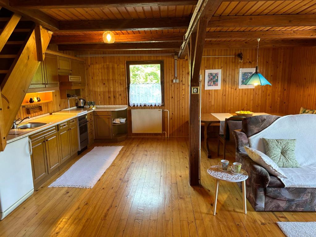 Kuchyň nebo kuchyňský kout v ubytování Sunset Chalet
