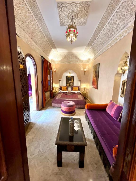 Posezení v ubytování Riad Fatinat Marrakech