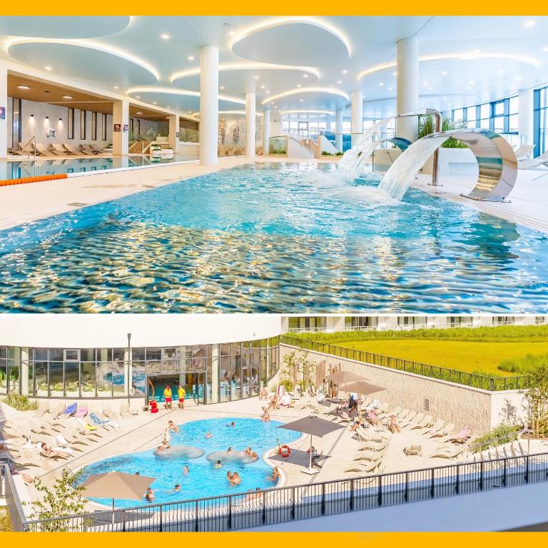 Bazén v ubytovaní FARO Apartamenty Polanki Aqua 4 BASENY w cenie POOLS im Preis alebo v jeho blízkosti