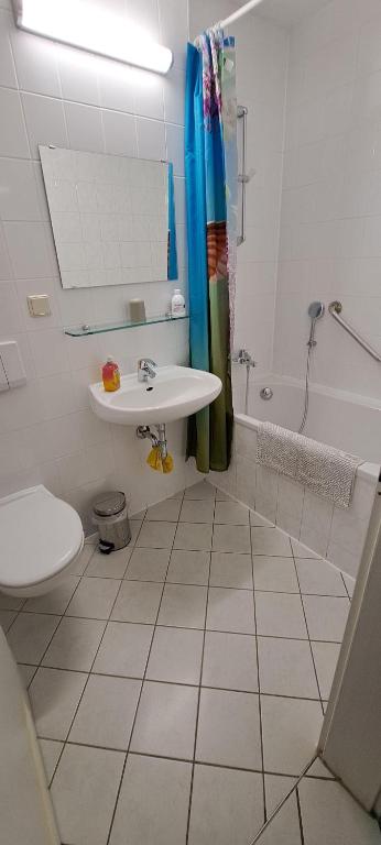 Koupelna v ubytování Ferienapartment-Leipzig-Plagwitz