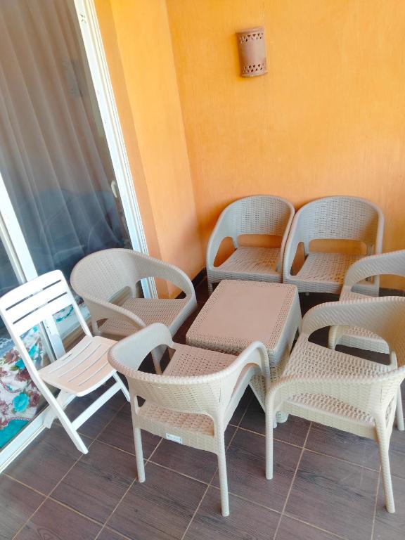 Posezení v ubytování PORTO MATROUH chalet families only