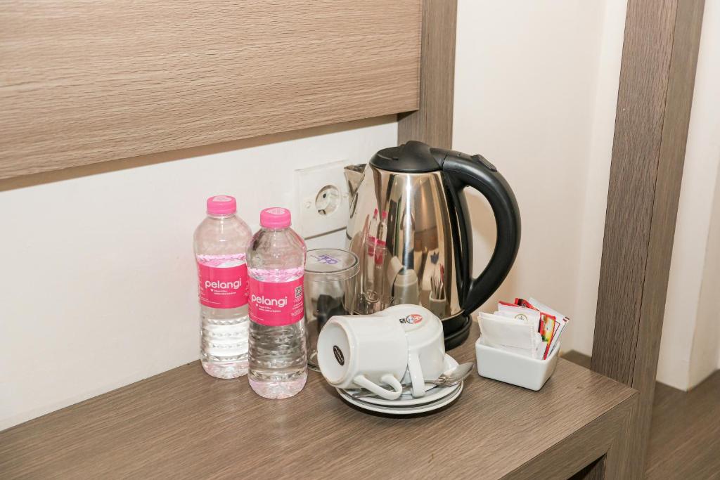 Příslušenství pro přípravu čaje a kávy v ubytování Hotel Dalu