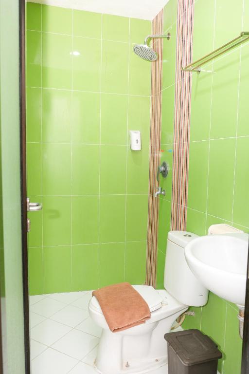 Koupelna v ubytování Hotel Dalu